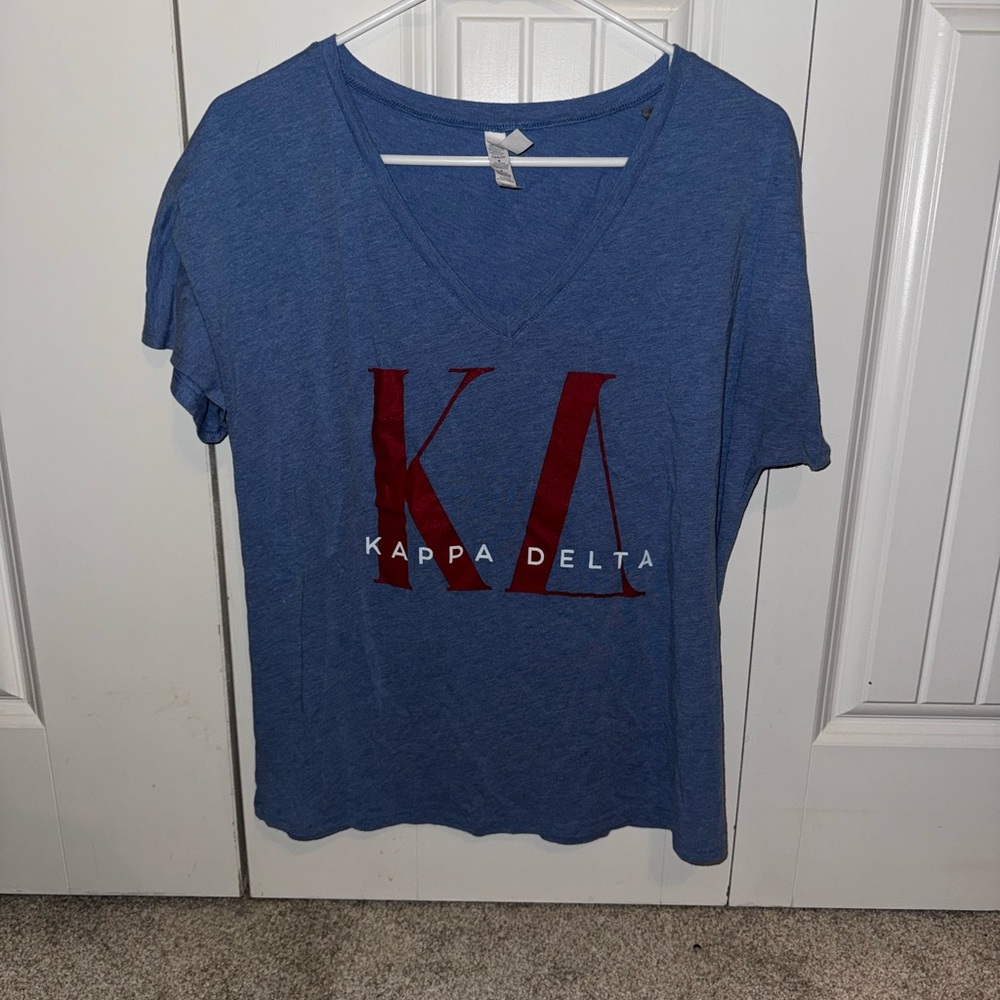Blue Kappa Delta V-Neck T-Shirt